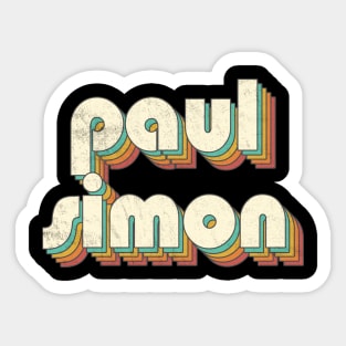 Retro Vintage Rainbow Paul Letters Distressed Style Sticker